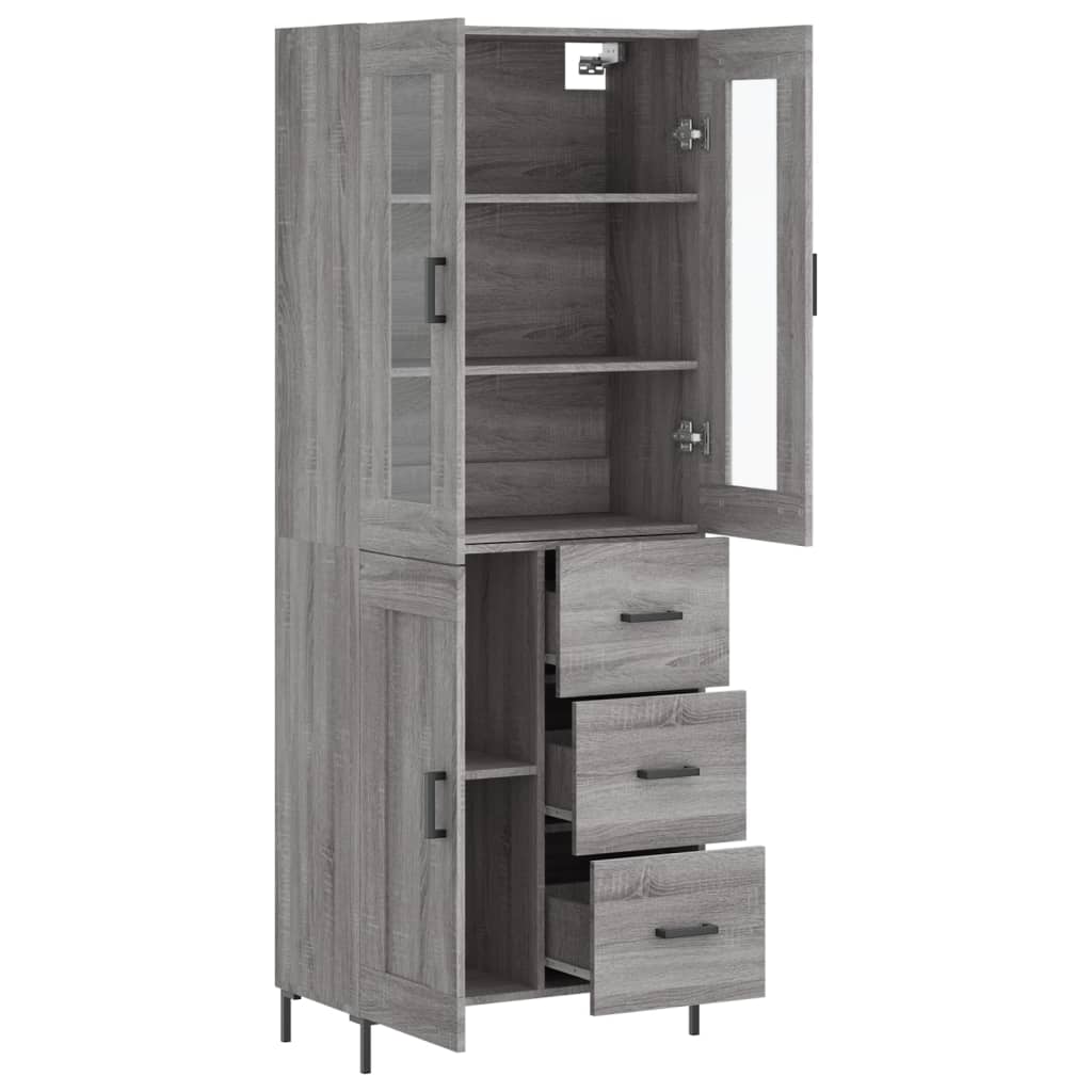 Ντουλάπι Γκρι Sonoma 69,5 x 34 x 180 εκ. Επεξεργασμένο Ξύλο