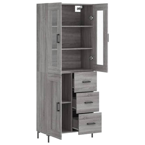 Ντουλάπι Γκρι Sonoma 69,5 x 34 x 180 εκ. Επεξεργασμένο Ξύλο