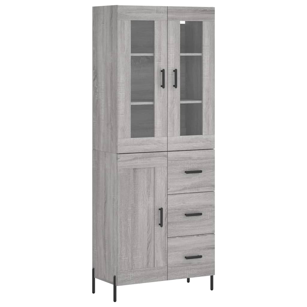Ντουλάπι Γκρι Sonoma 69,5 x 34 x 180 εκ. Επεξεργασμένο Ξύλο - Pakobazaar