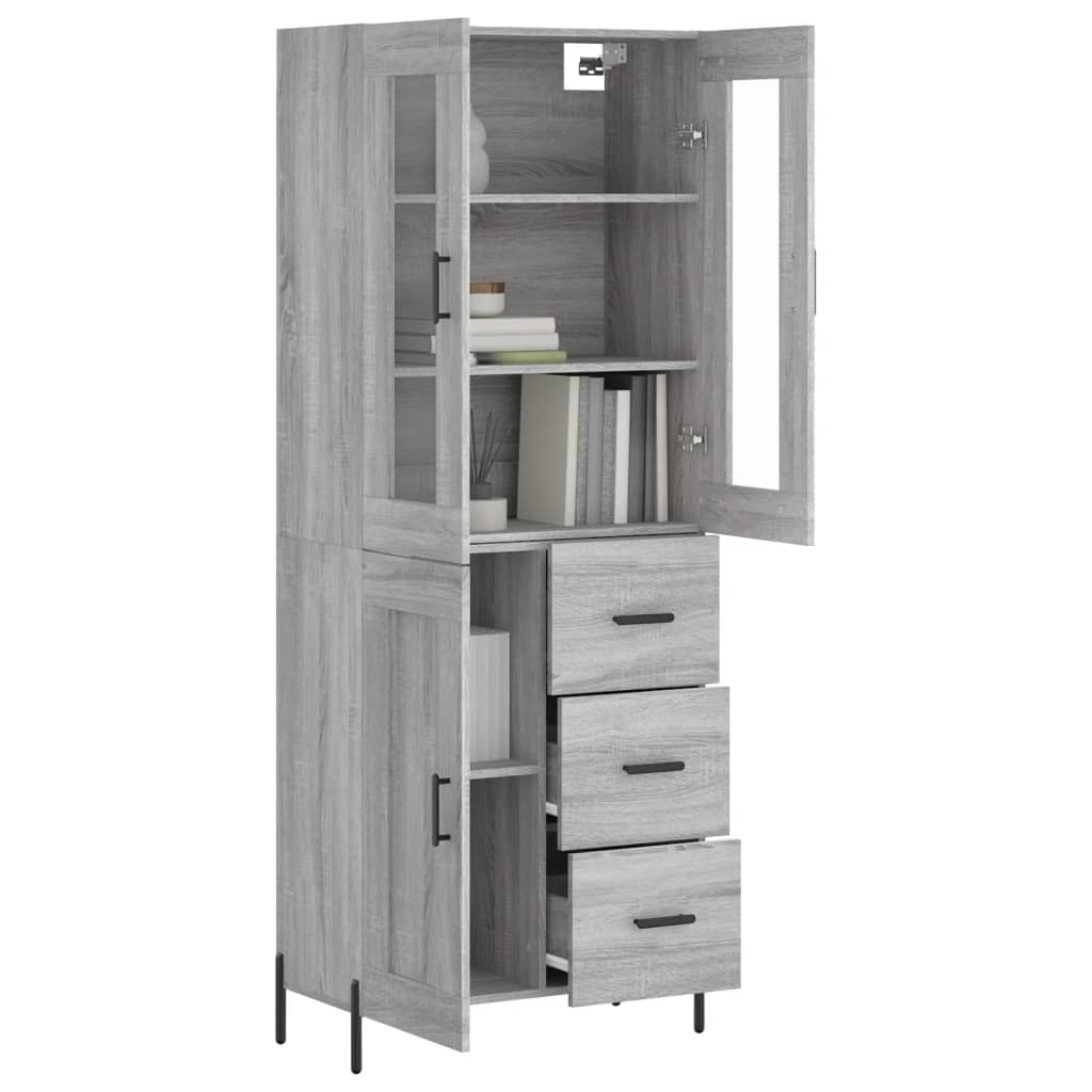 Ντουλάπι Γκρι Sonoma 69,5 x 34 x 180 εκ. Επεξεργασμένο Ξύλο - Pakobazaar