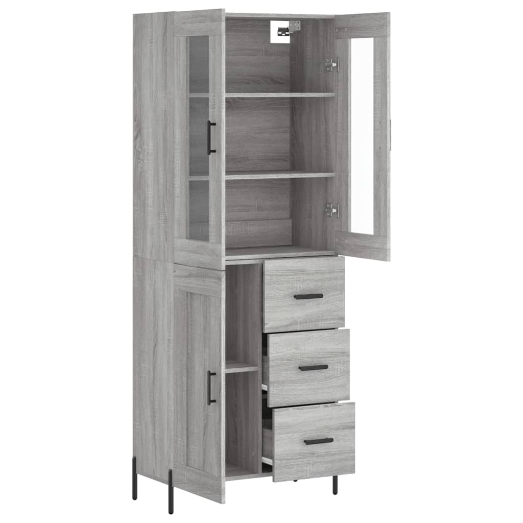 Ντουλάπι Γκρι Sonoma 69,5 x 34 x 180 εκ. Επεξεργασμένο Ξύλο - Pakobazaar