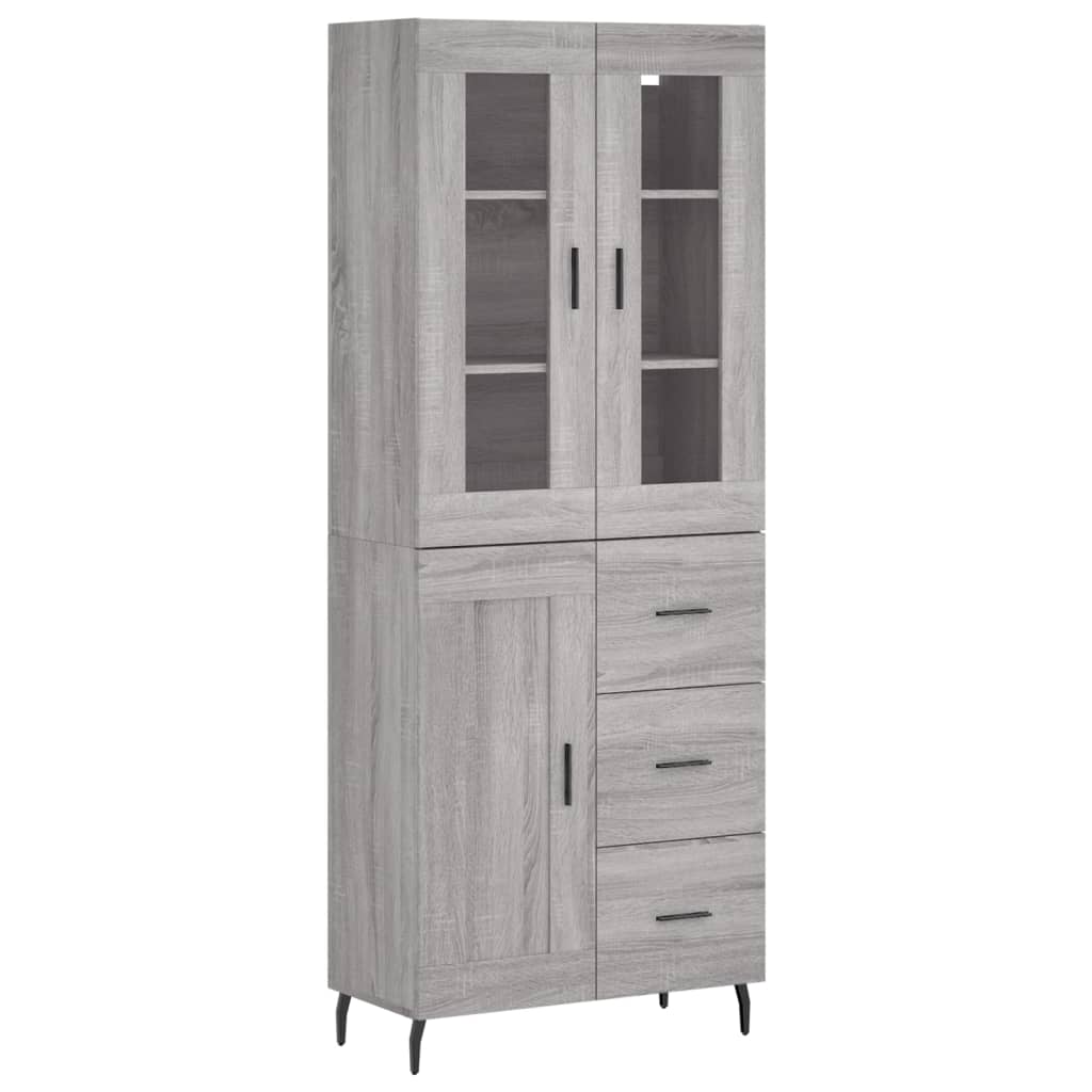 Ντουλάπι Γκρι Sonoma 69,5 x 34 x 180 εκ. Επεξεργασμένο Ξύλο