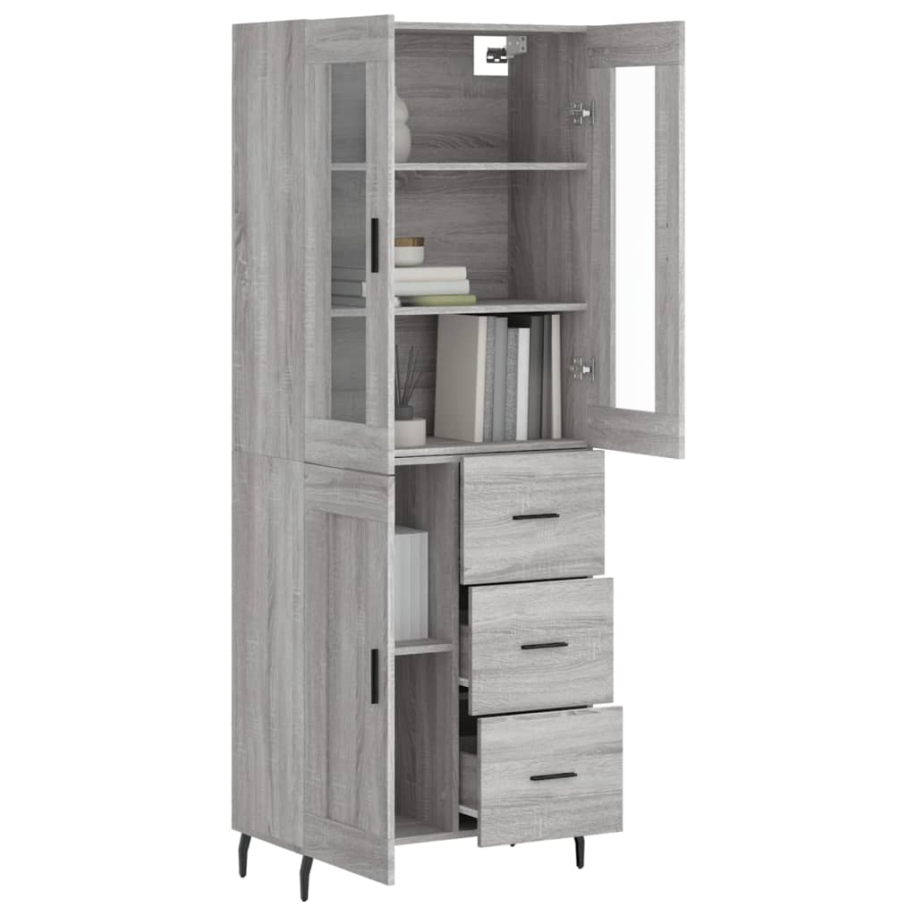 Ντουλάπι Γκρι Sonoma 69,5 x 34 x 180 εκ. Επεξεργασμένο Ξύλο