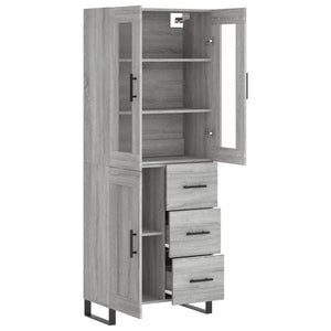 Ντουλάπι Γκρι Sonoma 69,5 x 34 x 180 εκ. Επεξεργασμένο Ξύλο