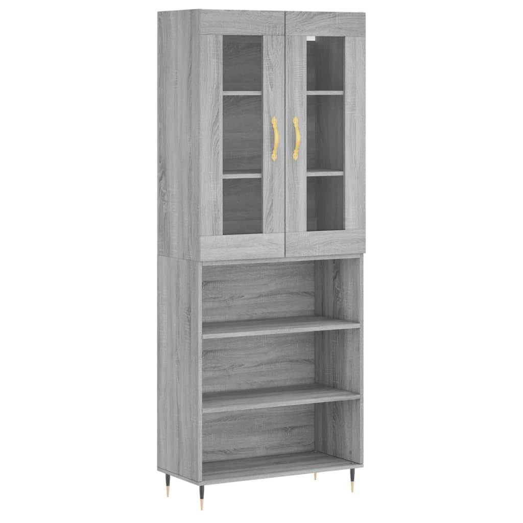 Ντουλάπι Γκρι Sonoma 69,5 x 34 x 180 εκ. Επεξεργασμένο Ξύλο
