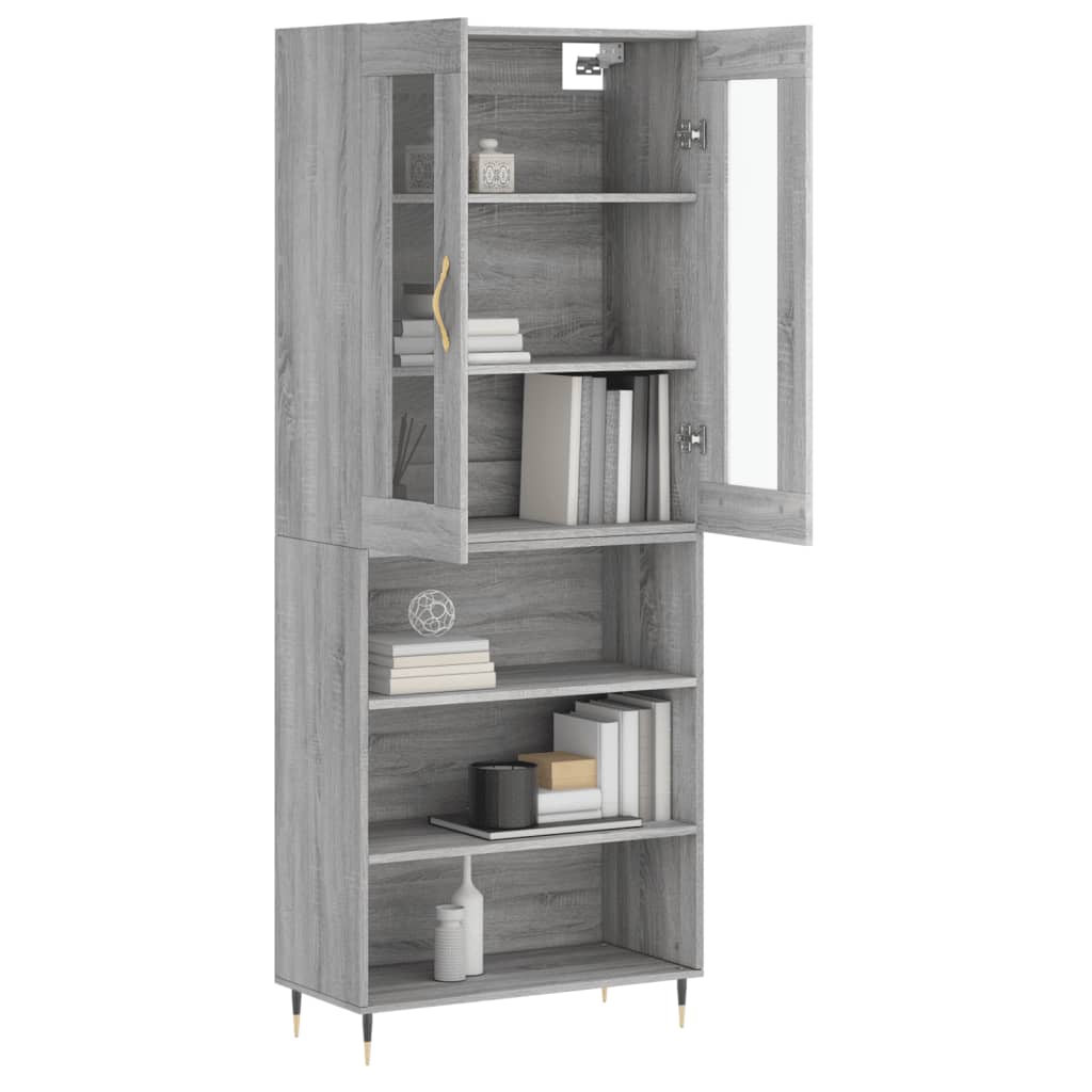 Ντουλάπι Γκρι Sonoma 69,5 x 34 x 180 εκ. Επεξεργασμένο Ξύλο