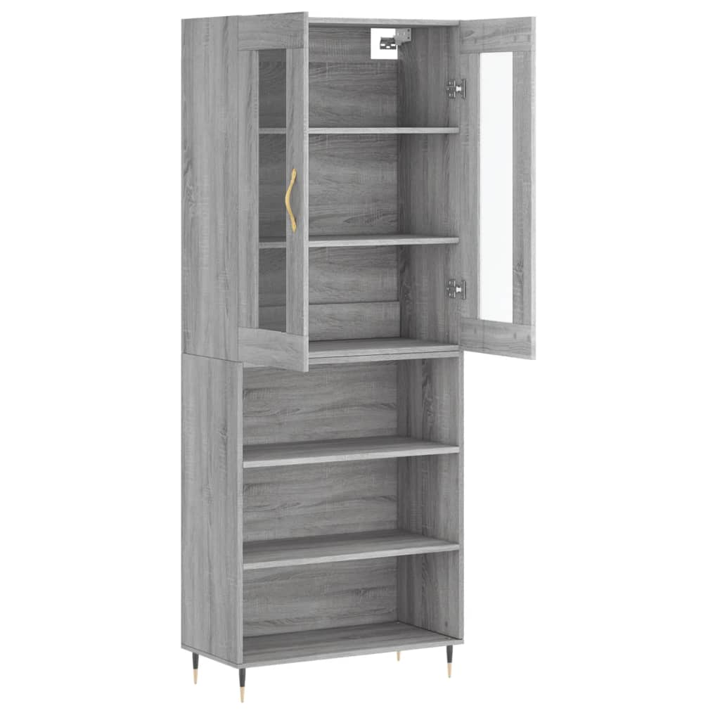 Ντουλάπι Γκρι Sonoma 69,5 x 34 x 180 εκ. Επεξεργασμένο Ξύλο