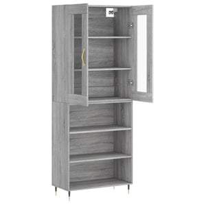 Ντουλάπι Γκρι Sonoma 69,5 x 34 x 180 εκ. Επεξεργασμένο Ξύλο