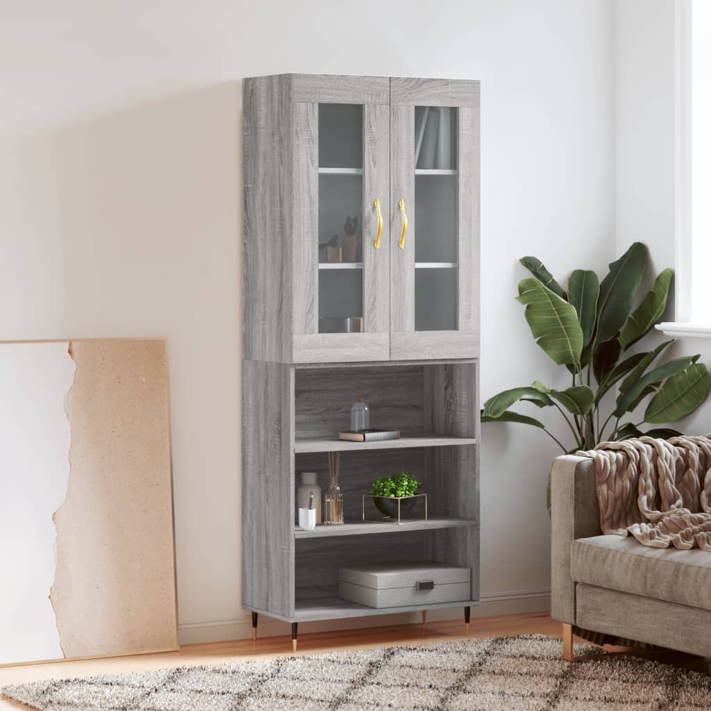Ντουλάπι Γκρι Sonoma 69,5 x 34 x 180 εκ. Επεξεργασμένο Ξύλο