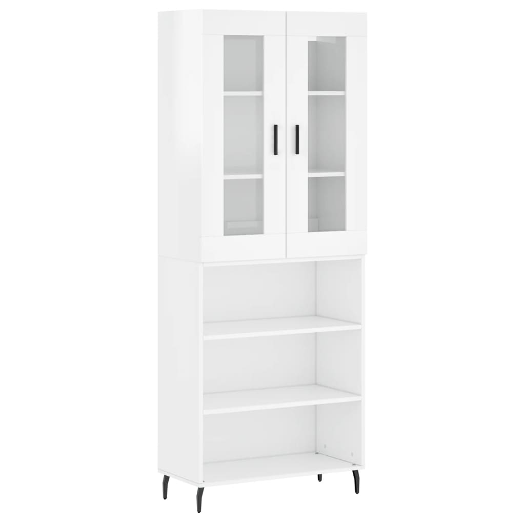 Ντουλάπι Γυαλιστερό Λευκό 69,5x34x180 εκ. Επεξεργασμένο Ξύλο - Pakobazaar