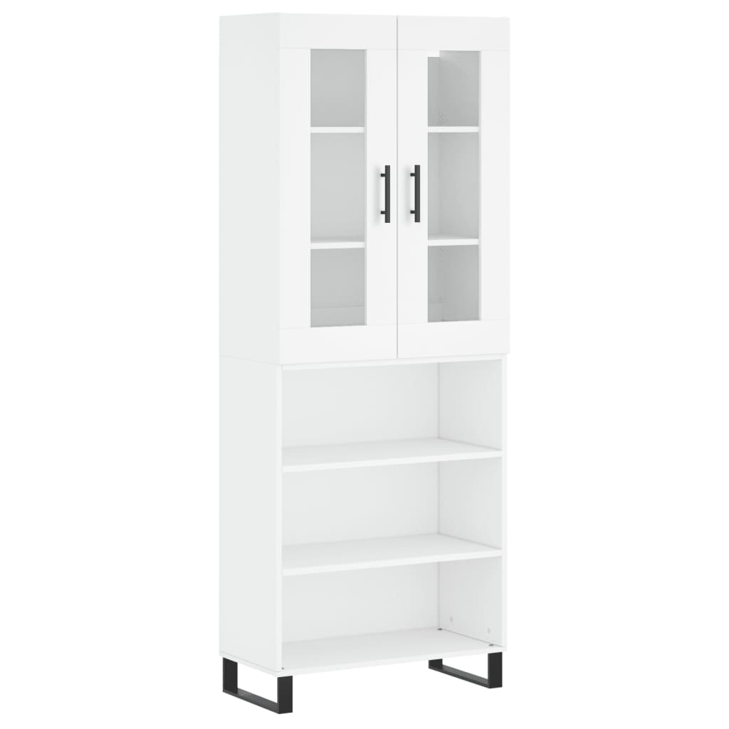 Ντουλάπι Λευκό 69,5x34x180 εκ. από Επεξεργασμένο Ξύλο - Pakobazaar