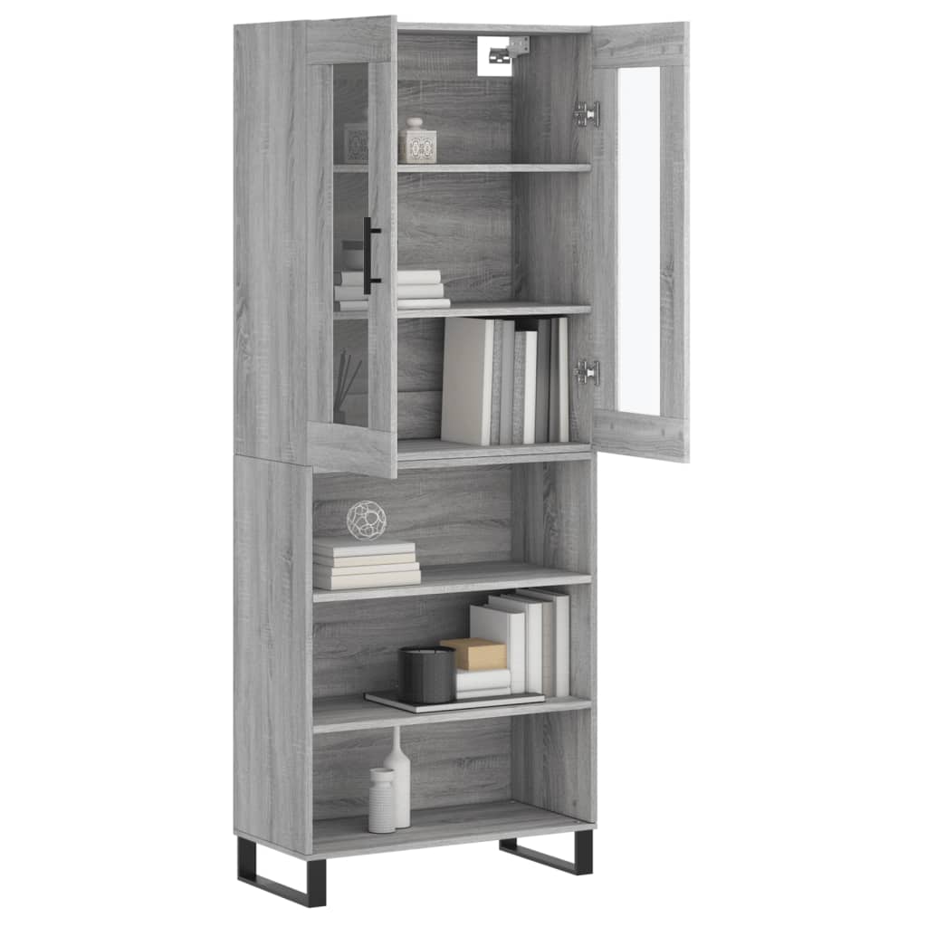 Ντουλάπι Γκρι Sonoma 69,5 x 34 x 180 εκ. Επεξεργασμένο Ξύλο