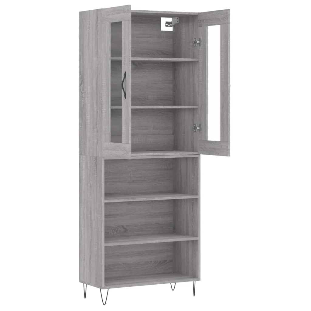 Ντουλάπι Γκρι Sonoma 69,5 x 34 x 180 εκ. Επεξεργασμένο Ξύλο