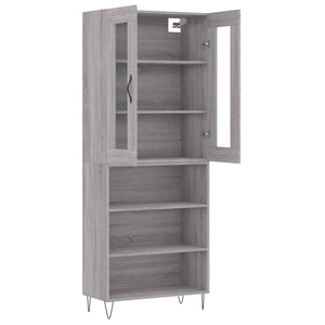 Ντουλάπι Γκρι Sonoma 69,5 x 34 x 180 εκ. Επεξεργασμένο Ξύλο
