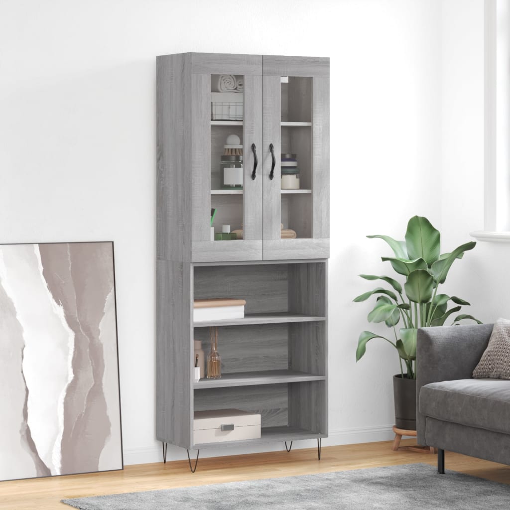 Ντουλάπι Γκρι Sonoma 69,5 x 34 x 180 εκ. Επεξεργασμένο Ξύλο