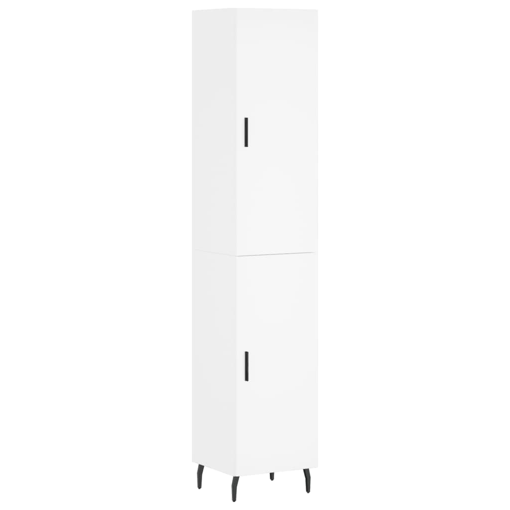 Ντουλάπι Λευκό 34,5 x 34 x 180 εκ. από Επεξεργασμένο Ξύλο