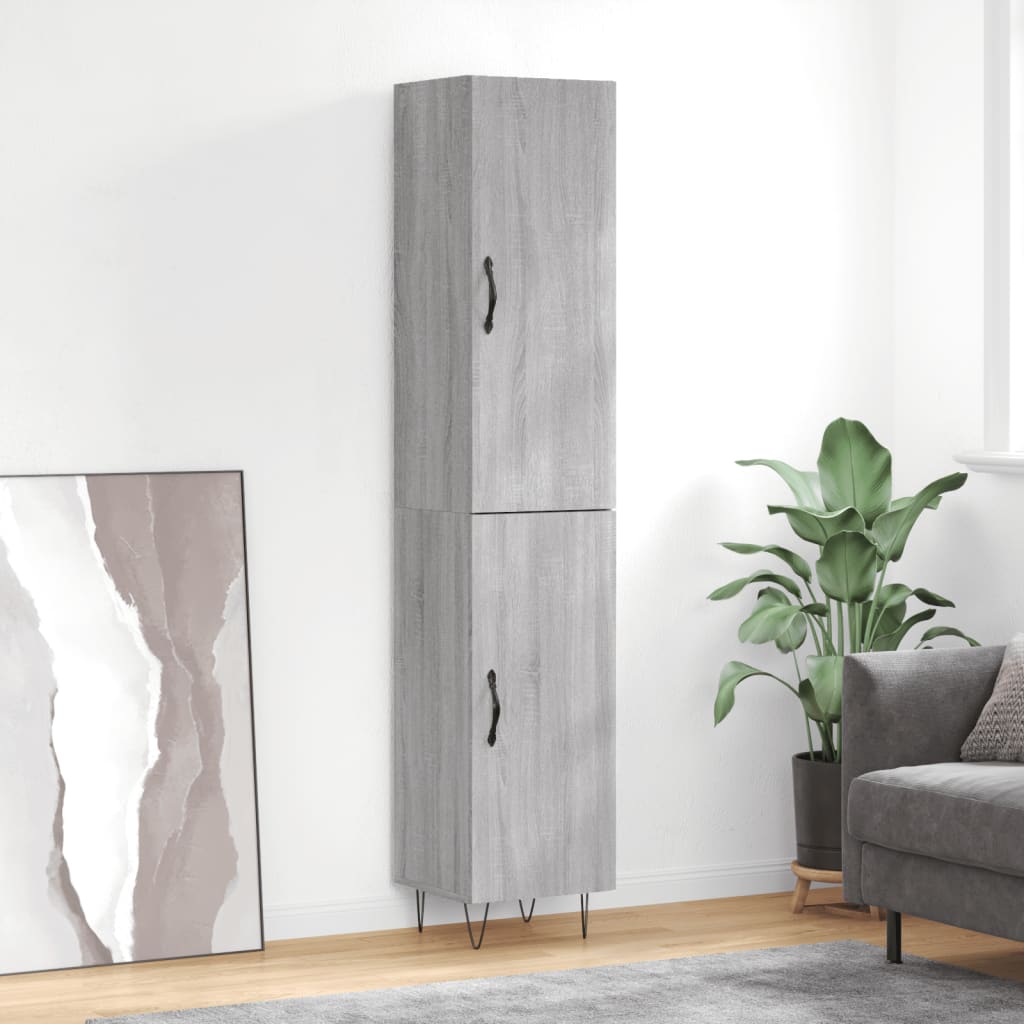 Μπουφές Sonoma Γκρι 34,5 x 34 x 180 εκ. από Επεξεργασμένο Ξύλο
