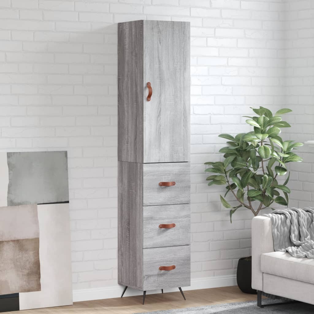 Μπουφές Sonoma Γκρι 34,5 x 34 x 180 εκ. από Επεξεργασμένο Ξύλο