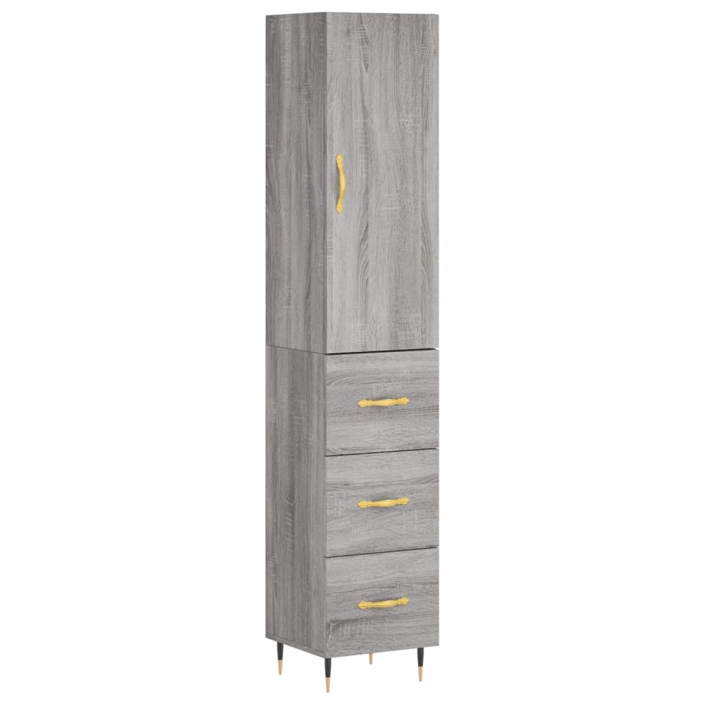 Μπουφές Sonoma Γκρι 34,5 x 34 x 180 εκ. από Επεξεργασμένο Ξύλο