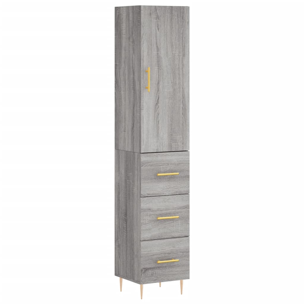 Μπουφές Sonoma Γκρι 34,5 x 34 x 180 εκ. από Επεξεργασμένο Ξύλο