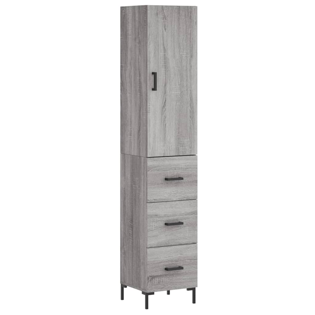 Μπουφές Sonoma Γκρι 34,5 x 34 x 180 εκ. από Επεξεργασμένο Ξύλο