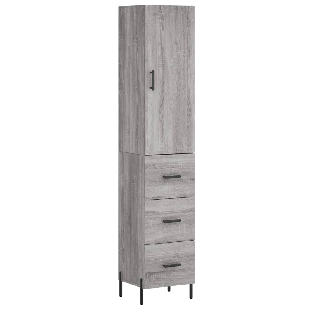 Μπουφές Sonoma Γκρι 34,5 x 34 x 180 εκ. από Επεξεργασμένο Ξύλο