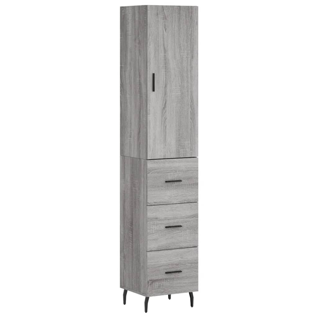 Μπουφές Sonoma Γκρι 34,5 x 34 x 180 εκ. από Επεξεργασμένο Ξύλο