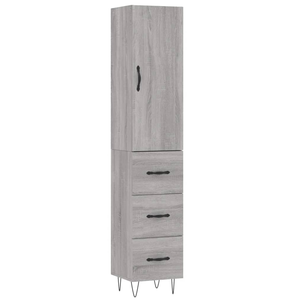 Μπουφές Sonoma Γκρι 34,5 x 34 x 180 εκ. από Επεξεργασμένο Ξύλο