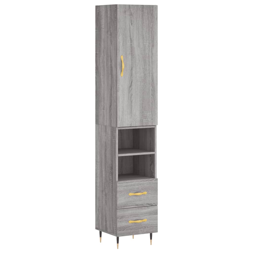 Μπουφές Sonoma Γκρι 34,5 x 34 x 180 εκ. από Επεξεργασμένο Ξύλο