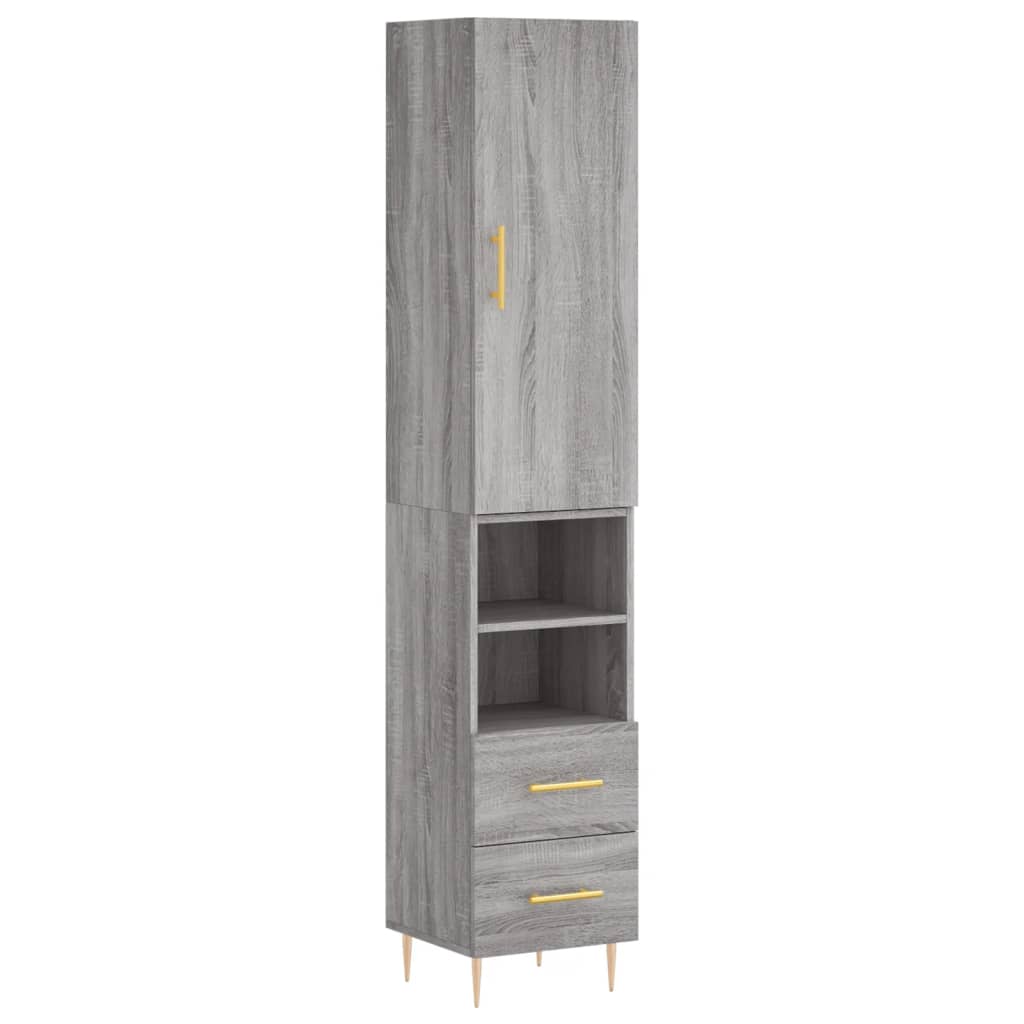 Μπουφές Sonoma Γκρι 34,5 x 34 x 180 εκ. από Επεξεργασμένο Ξύλο