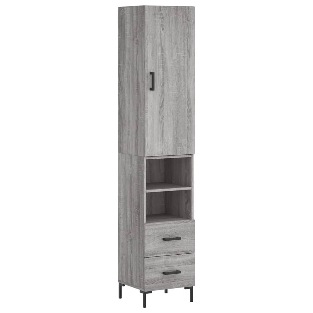 Μπουφές Sonoma Γκρι 34,5 x 34 x 180 εκ. από Επεξεργασμένο Ξύλο