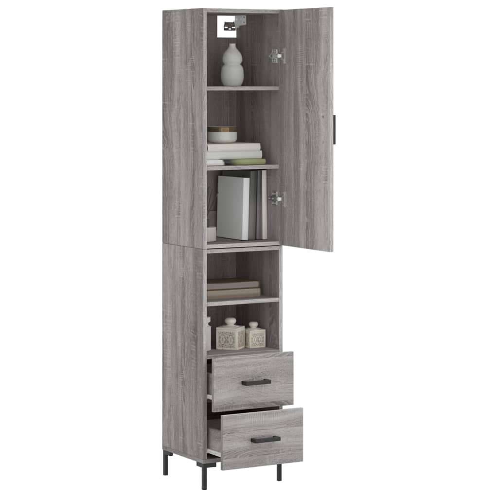 Μπουφές Sonoma Γκρι 34,5 x 34 x 180 εκ. από Επεξεργασμένο Ξύλο