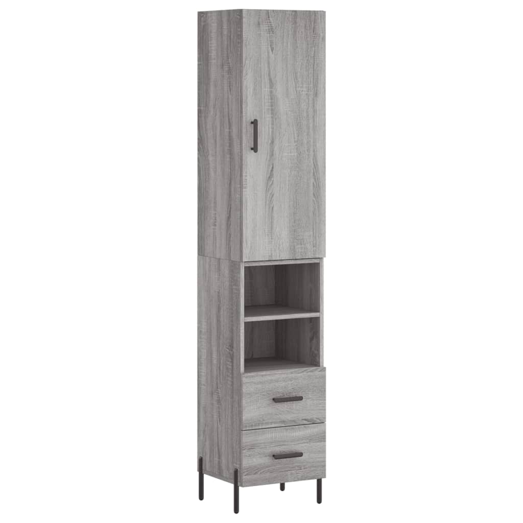 Μπουφές Sonoma Γκρι 34,5 x 34 x 180 εκ. από Επεξεργασμένο Ξύλο
