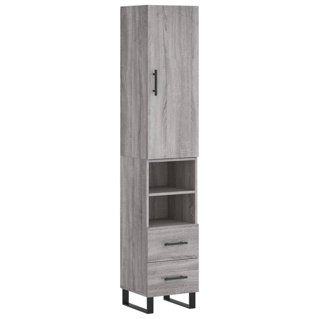 Μπουφές Sonoma Γκρι 34,5 x 34 x 180 εκ. από Επεξεργασμένο Ξύλο