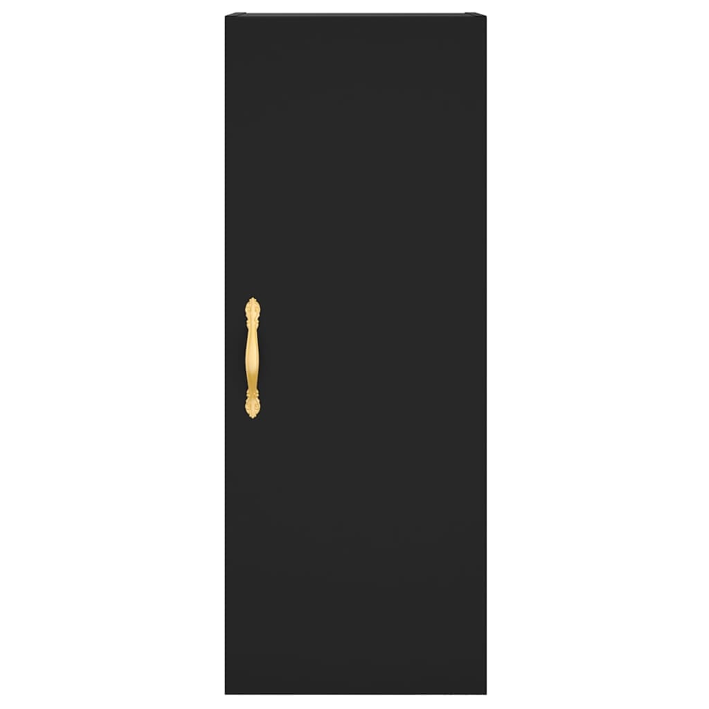 Ντουλάπι Μαύρο 34,5 x 34 x 180 εκ. από Επεξεργασμένο Ξύλο