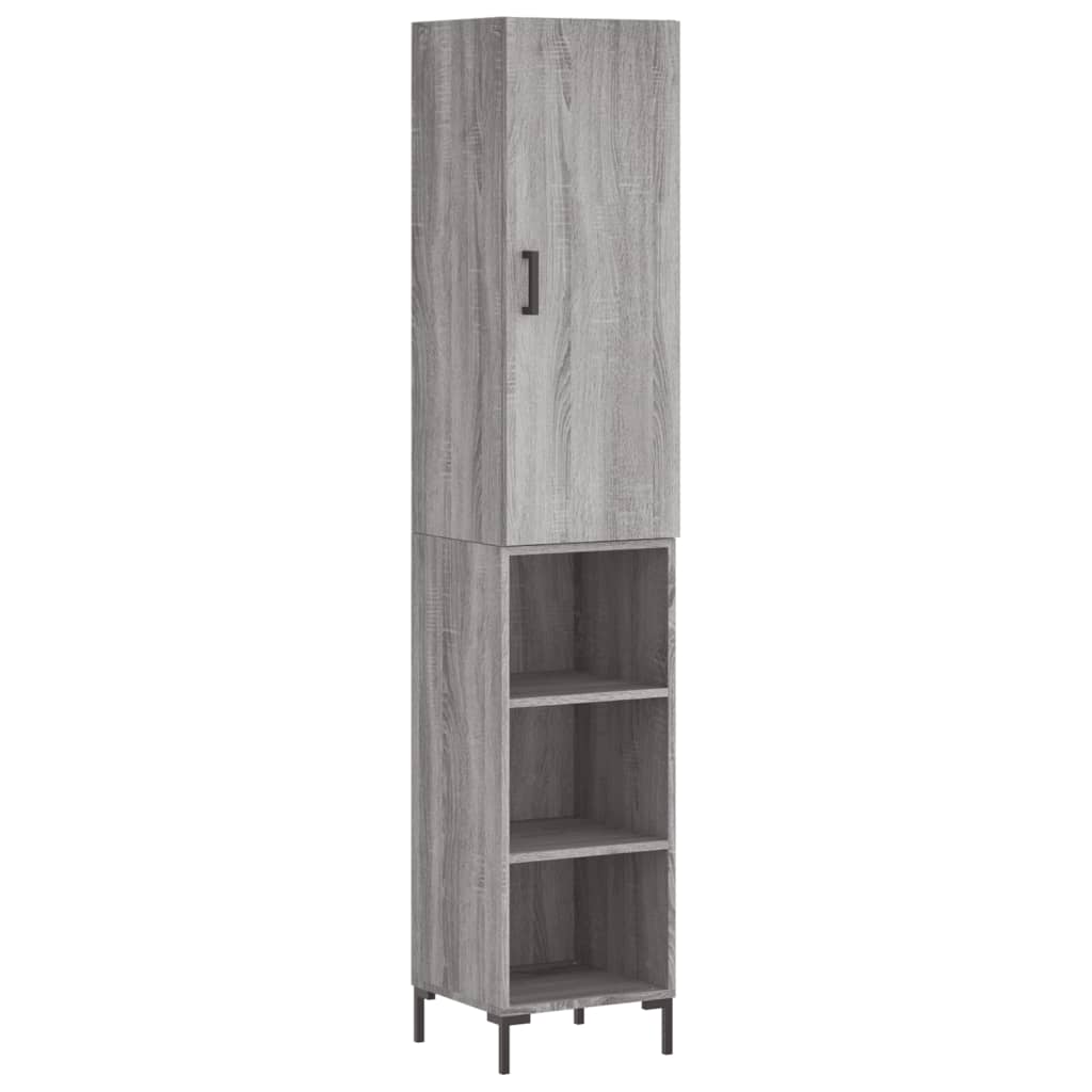 Μπουφές Sonoma Γκρι 34,5 x 34 x 180 εκ. από Επεξεργασμένο Ξύλο