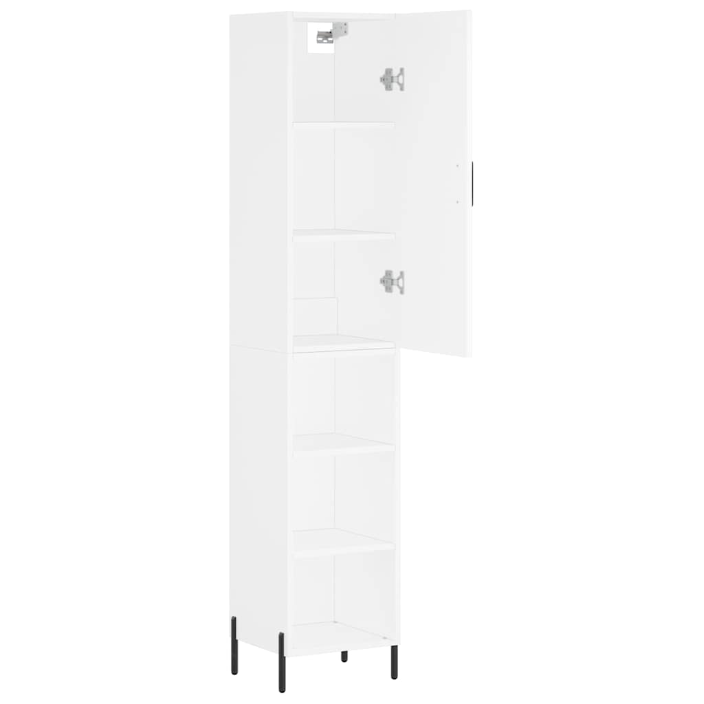 Ντουλάπι Λευκό 34,5 x 34 x 180 εκ. από Επεξεργασμένο Ξύλο