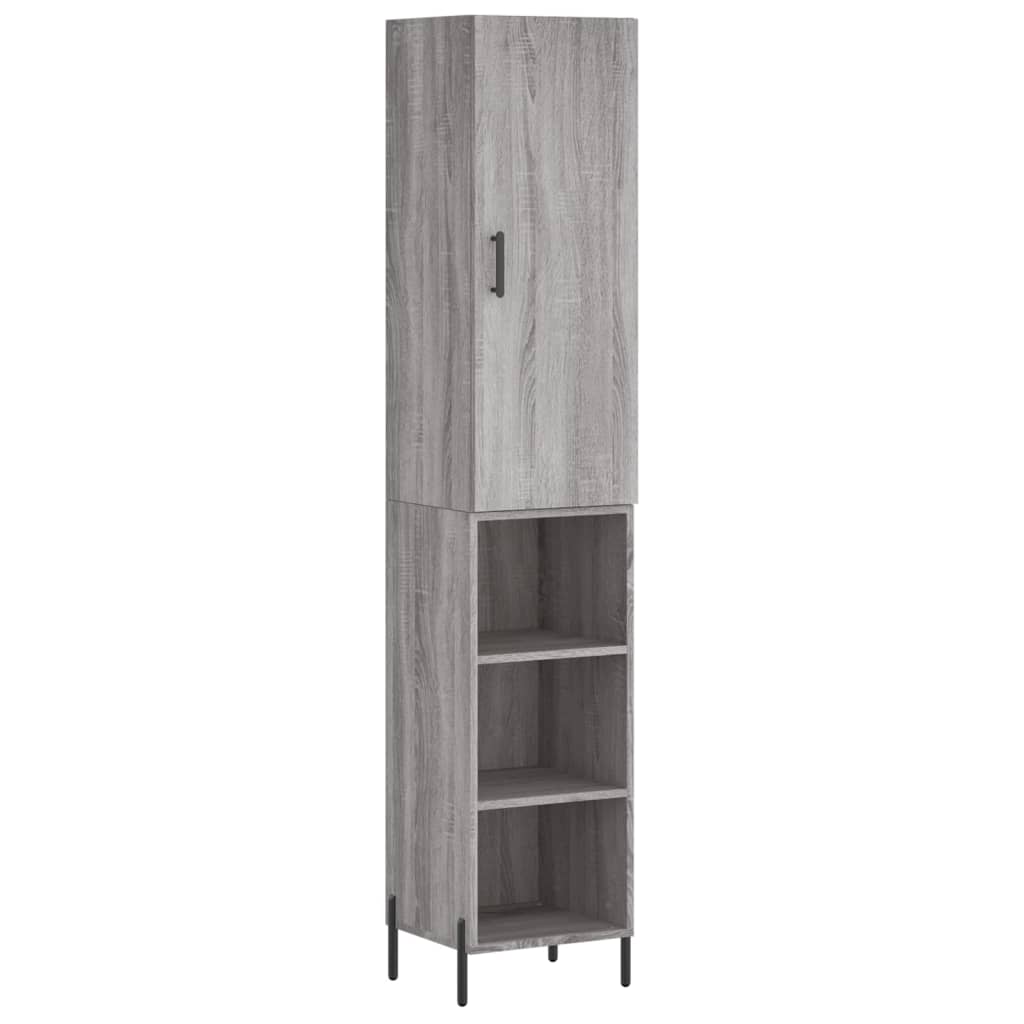Μπουφές Sonoma Γκρι 34,5 x 34 x 180 εκ. από Επεξεργασμένο Ξύλο