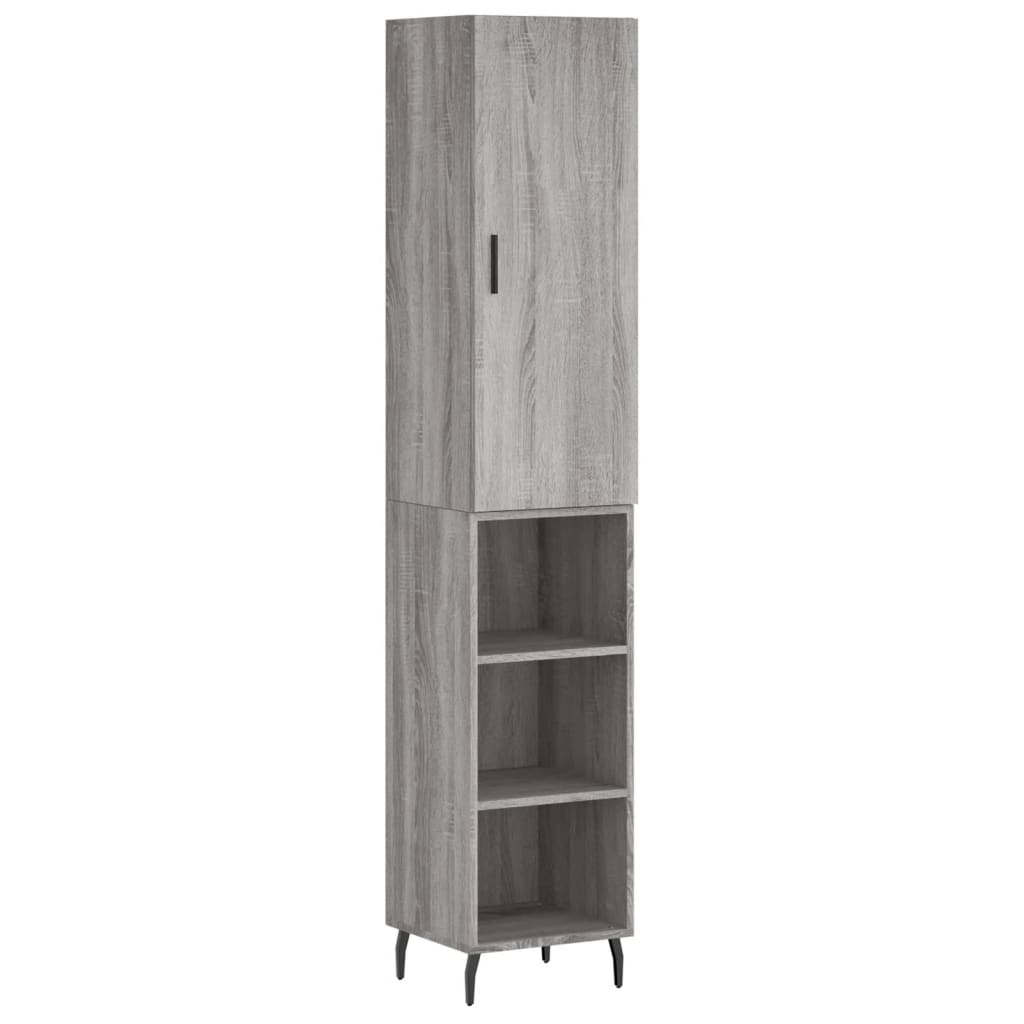 Μπουφές Sonoma Γκρι 34,5 x 34 x 180 εκ. από Επεξεργασμένο Ξύλο