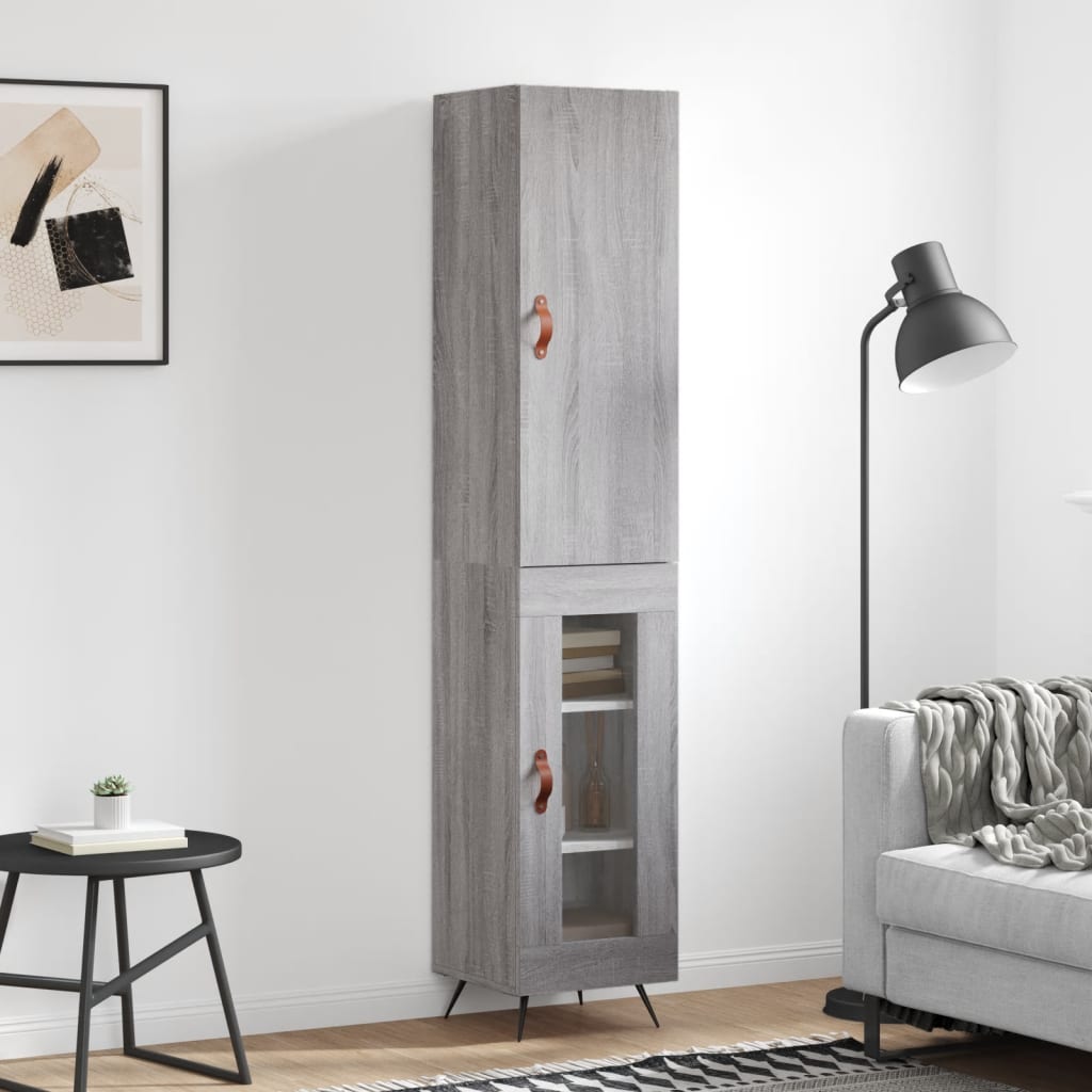 Μπουφές Sonoma Γκρι 34,5 x 34 x 180 εκ. από Επεξεργασμένο Ξύλο - Pakobazaar