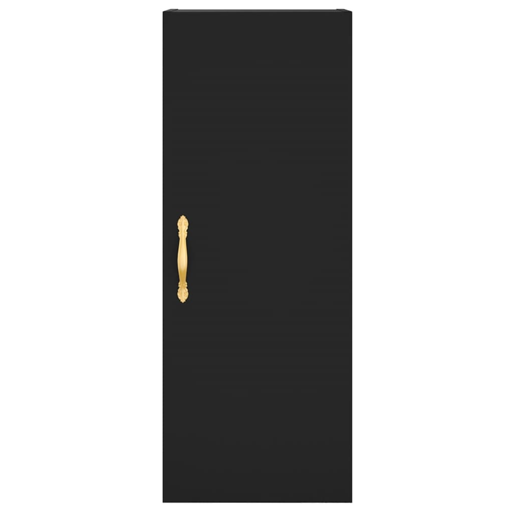 Ντουλάπι Μαύρο 34,5 x 34 x 180 εκ. από Επεξεργασμένο Ξύλο - Pakobazaar