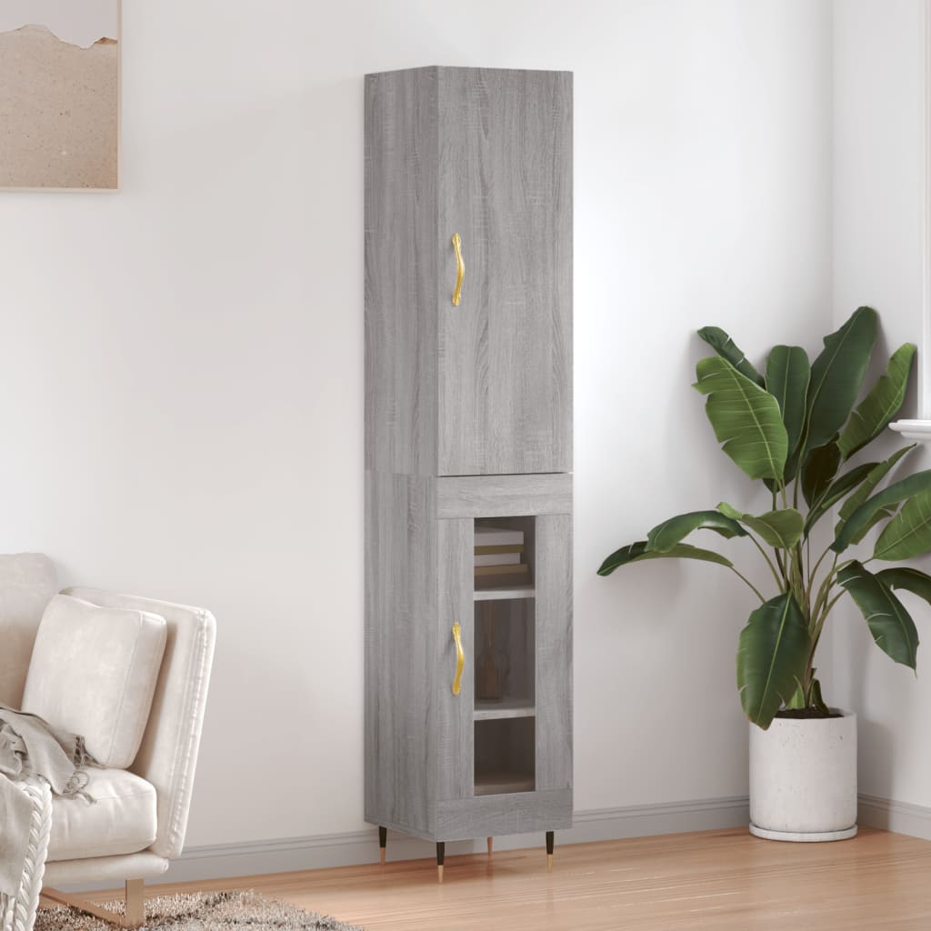 Μπουφές Sonoma Γκρι 34,5 x 34 x 180 εκ. από Επεξεργασμένο Ξύλο