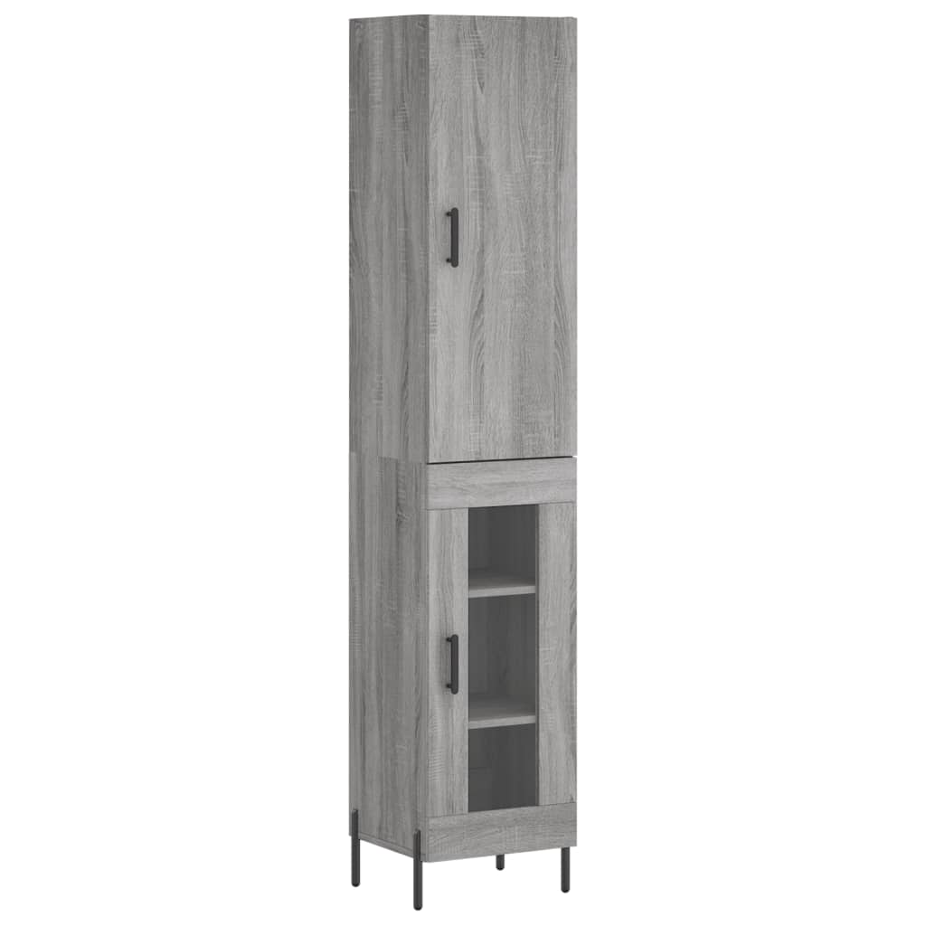 Μπουφές Sonoma Γκρι 34,5 x 34 x 180 εκ. από Επεξεργασμένο Ξύλο