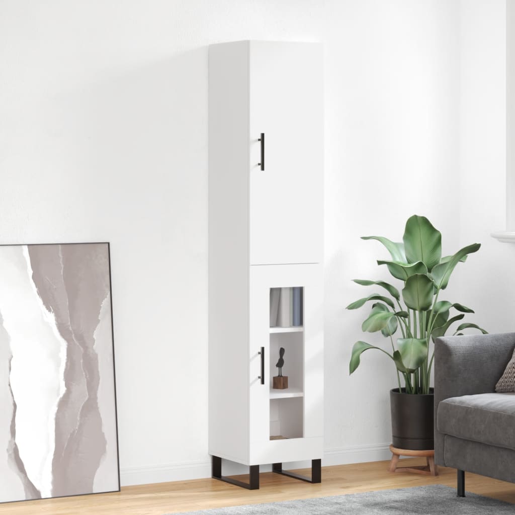 Ντουλάπι Λευκό 34,5 x 34 x 180 εκ. από Επεξεργασμένο Ξύλο - Pakobazaar