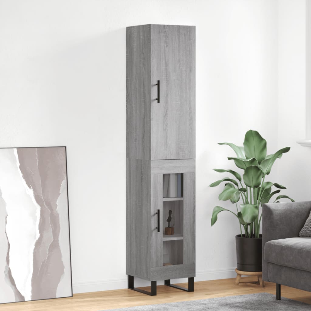 Μπουφές Sonoma Γκρι 34,5 x 34 x 180 εκ. από Επεξεργασμένο Ξύλο