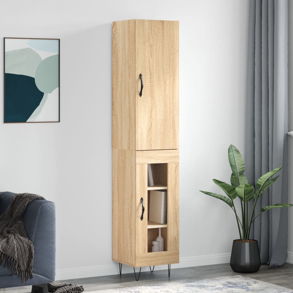Μπουφές Sonoma δρυς 34,5 x 34 x 180 εκ. από Επεξεργασμένο Ξύλο