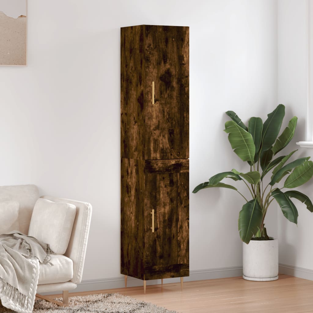 Ντουλάπι Καπνιστή δρυς 34,5x34x180 εκ. από Επεξεργασμένο Ξύλο - Pakobazaar