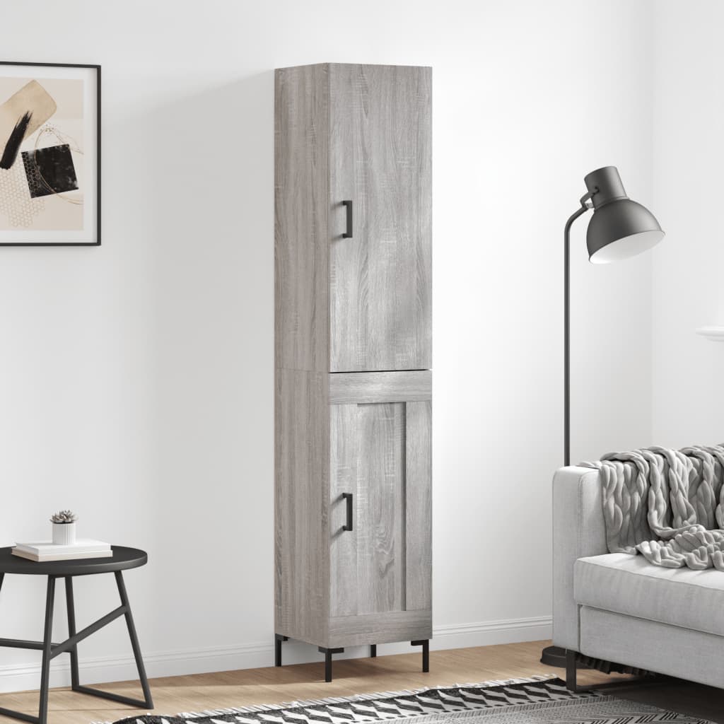 Μπουφές Sonoma Γκρι 34,5 x 34 x 180 εκ. από Επεξεργασμένο Ξύλο