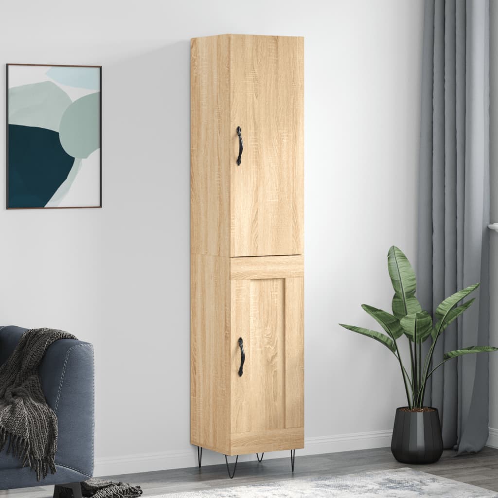 Μπουφές Sonoma δρυς 34,5 x 34 x 180 εκ. από Επεξεργασμένο Ξύλο
