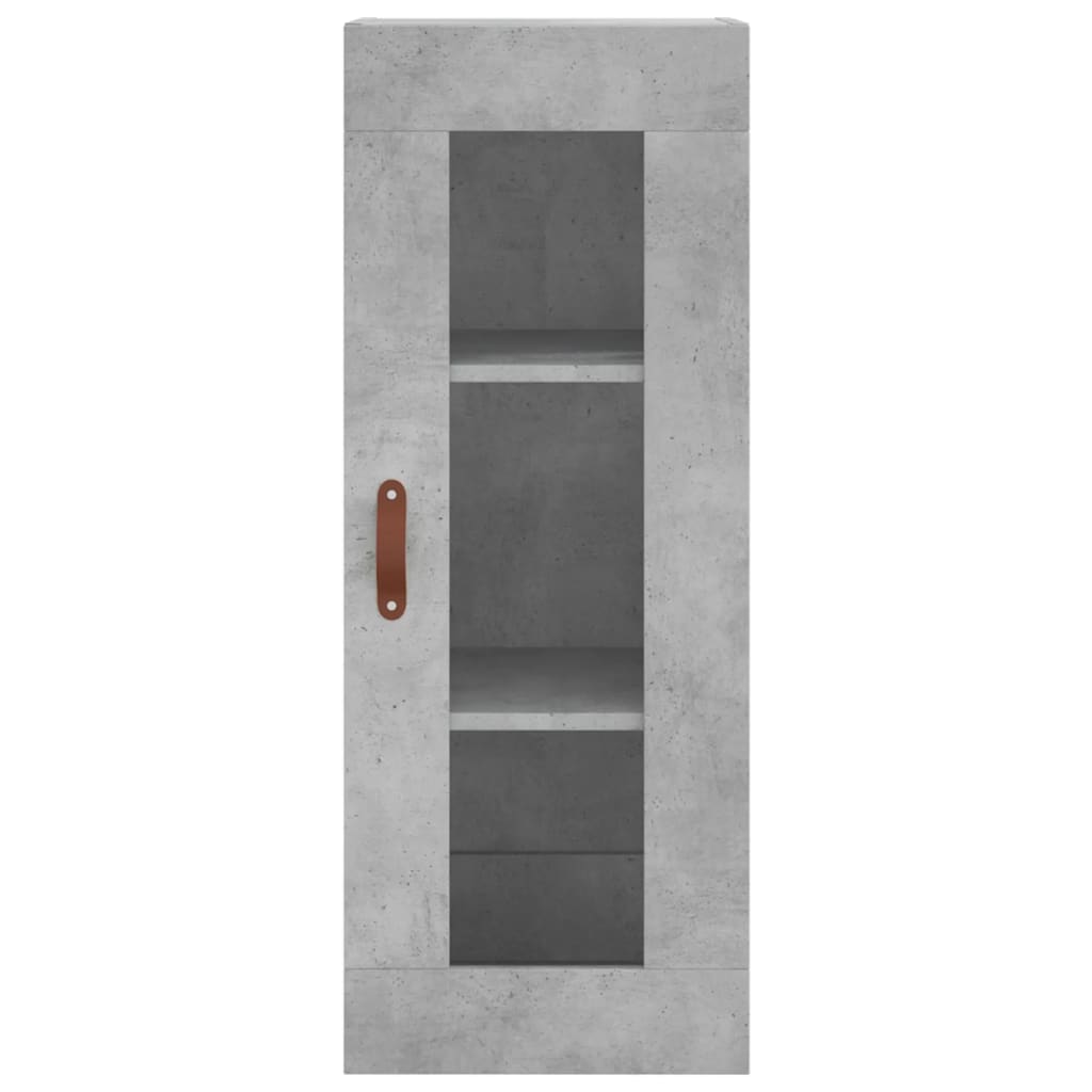Ντουλάπι Γκρι Σκυροδέματος 34,5x34x180 εκ. Επεξεργασμένο Ξύλο